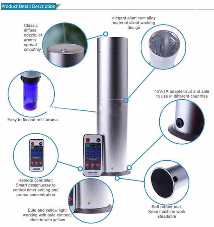 130ML Silver Standalone Electric Room Aroma Diffuser With Remote