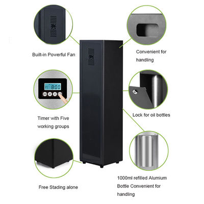 100ml Capacity Black Essential Oil Diffuser with Timer Settings 1 Hour/3 Hours/6 Hours/on and Appearance Color Black