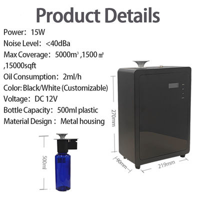 Intelligent Aromatherapy Oil Diffuser 40dBa Noise and 2ml/hour Consumption for Maximum Coverage Area of 5000 Cubic Meters