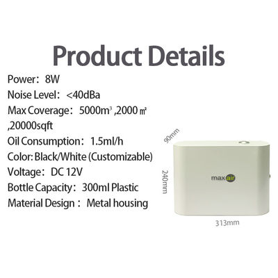 Smart Metal Housing Aromatherapy Oil Diffuser 300ml Plastic Bottle Low Noise Level 40dBa
