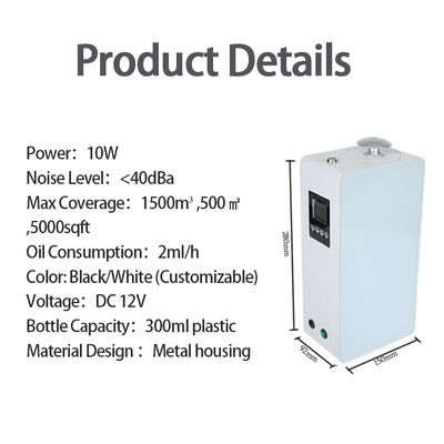 Wall mounted essential oil diffuser for small areas, metal casing